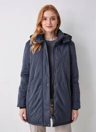 Doudoune poches a capuche bleu TIMEZONE femme