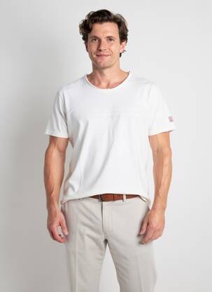T-shirt stretch manches courtes beige TIMEZONE homme
