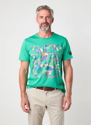 T-shirt coupe cintrée manches courtes vert TIMEZONE homme
