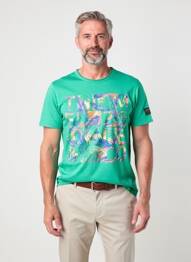 T-shirt coupe cintrée manches courtes vert TIMEZONE homme