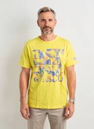 T-shirt coupe cintrée manches courtes jaune TIMEZONE homme