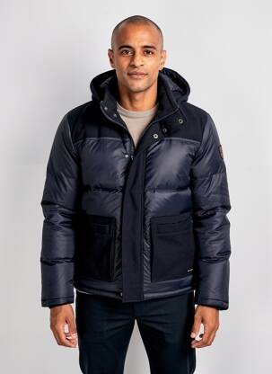 Doudoune poches sans capuche bleu SAINT JAMES homme