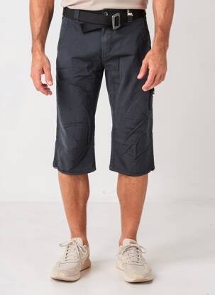 Bermuda tissage popeline taille normale noir TIMEZONE homme