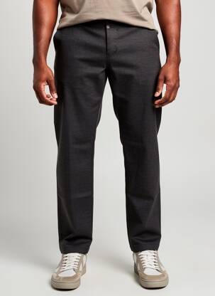 Pantalon droit tissage chiné taille normale gris TIMEZONE homme
