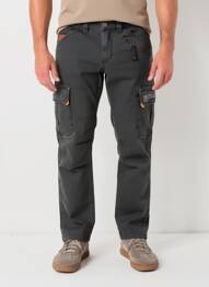 Pantalon cargo tissage popeline taille normale gris TIMEZONE homme