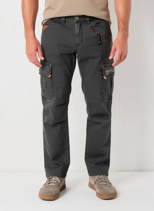 Pantalon cargo tissage popeline taille normale gris TIMEZONE homme