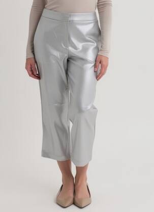 Pantalon 7/8 taille élastique taille normale argent CHARMING GIRL femme