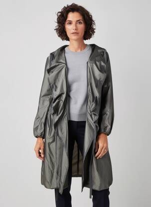 Imperméable finition intérieure doublure satiné sans capuche gris O.K.S femme