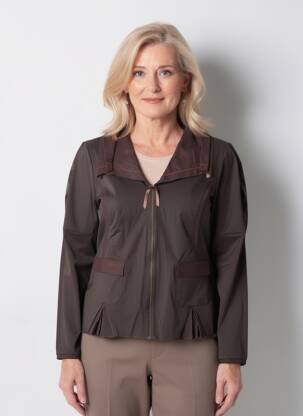 Veste casual poches marron FRED SABATIER femme