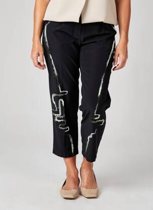 Pantalon 7/8 taille à pinces taille normale noir ENJOY femme