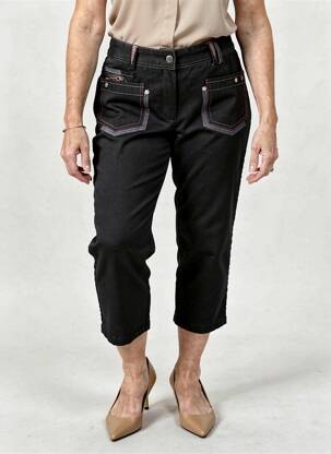 Pantalon 7/8 stretch taille normale noir JAC JAC femme