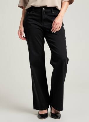 Pantalon droit stretch taille normale noir MUSTANG femme