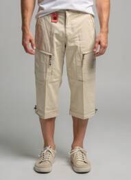 Pantacourt tissage popeline taille normale beige PETER COFOX homme