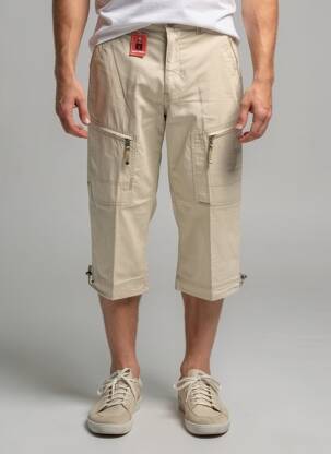 Pantacourt tissage popeline taille normale beige PETER COFOX homme