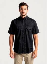 Chemise manches courtes poches noir CAMEL ACTIVE homme