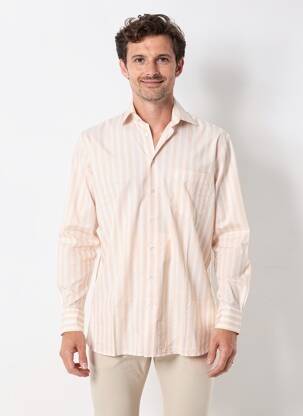 Chemise manches longues coupe cintrée orange SEIDENSTICKER homme