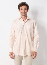 Chemise manches longues coupe cintrée orange SEIDENSTICKER homme