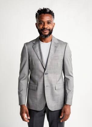 Blazer tissage chiné gris PRE END homme