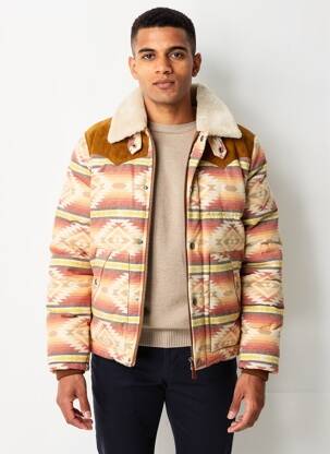Doudoune manches longues sans capuche beige IRON AND RESIN homme