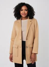 Manteau long coupe droite sans capuche beige STREET ONE femme