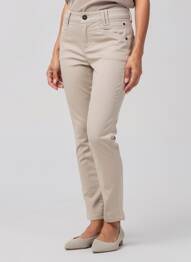 Pantalon slim tissage enduit taille normale beige STREET ONE femme