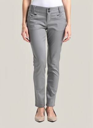 Pantalon slim tissage enduit taille normale gris STREET ONE femme