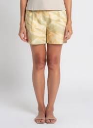 Short taille à pinces taille normale vert YAYA femme