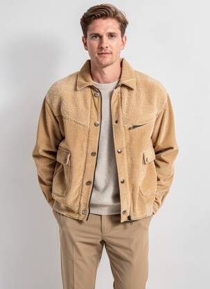 Blouson poches beige IRON AND RESIN homme