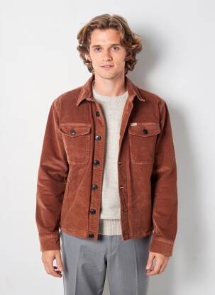 Veste casual fermeture boutonnée sur le devant orange IRON AND RESIN homme