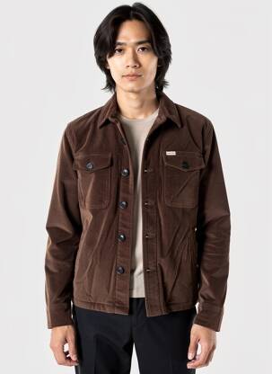 Veste casual fermeture boutonnée sur le devant marron IRON AND RESIN homme
