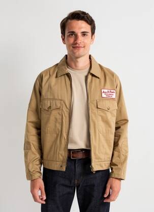 Veste casual poignets pressionnés beige IRON AND RESIN homme