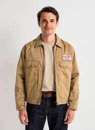 Veste casual poignets pressionnés beige IRON AND RESIN homme