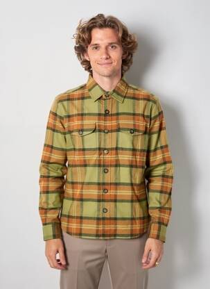 Chemise manches longues poches vert IRON AND RESIN homme