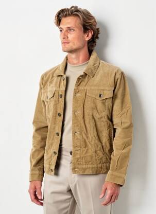 Veste casual fermeture boutonnée sur le devant beige IRON AND RESIN homme