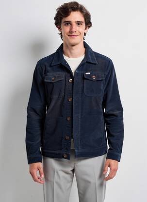 Veste casual fermeture boutonnée sur le devant bleu IRON AND RESIN homme
