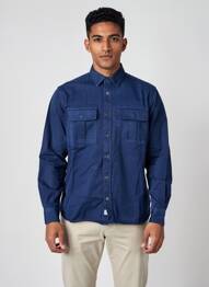 Chemise manches longues coupe droite bleu IRON AND RESIN homme