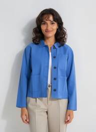 Veste casual coupe droite bleu C'EST BEAU LA VIE femme
