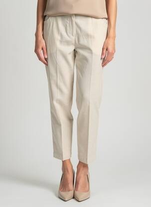Pantalon 7/8 taille élastique taille normale beige JULIE GUERLANDE femme