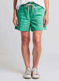 Short tissage denim taille normale vert C'EST BEAU LA VIE femme