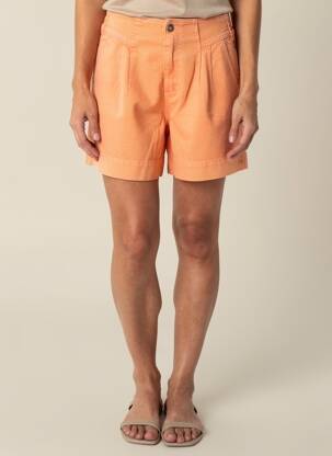Short tissage denim taille normale orange C'EST BEAU LA VIE femme