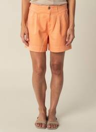 Short tissage denim taille normale orange C'EST BEAU LA VIE femme