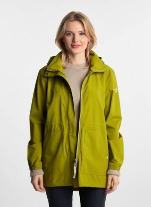 Imperméable fermeture zippée sur le devant a capuche vert RAGWEAR femme