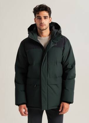 Doudoune poches a capuche vert RAGWEAR homme