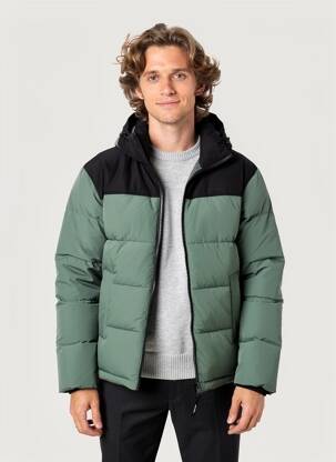 Doudoune poches a capuche vert RAGWEAR homme