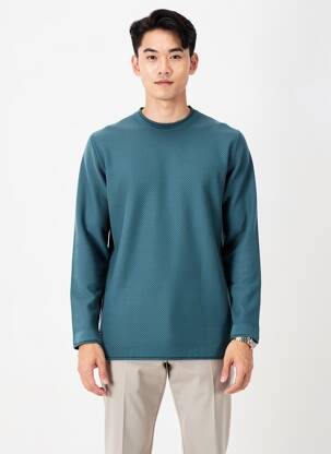 Pull stretch manches longues bleu RAGWEAR homme