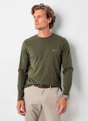 T-shirt coupe cintrée manches longues vert RAGWEAR homme