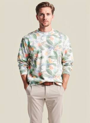 Sweat-shirt stretch manches longues vert RAGWEAR homme