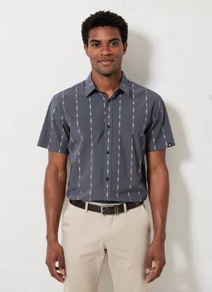Chemise manches courtes coupe cintrée gris RAGWEAR homme