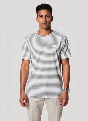 T-shirt coupe cintrée manches courtes bleu RAGWEAR homme