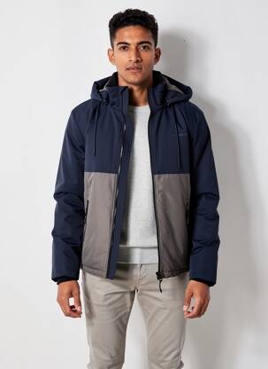 Doudoune poches a capuche bleu RAGWEAR homme